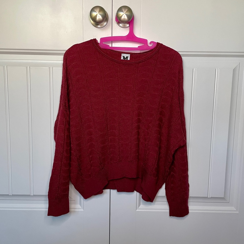 Stunning Maroon Missoni Cropped Sweater Size M (estimated)